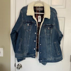 Brand New Fleece Lined Denim Jacket: Size: 3
